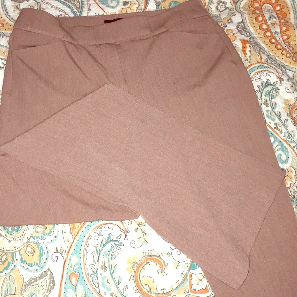 WHBM dress pants The slim flare In camel so 0p